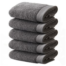 SOFT TOUCH 40支棉經典飯店專用毛巾 180g, 經典180g_灰色, 5個