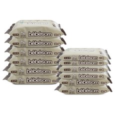 베베솜 순면 건티슈 10매 x 8p + 20매 x 12p 세트 6, 1세트