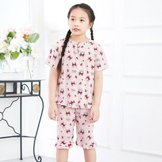 兒童系列 女童款眨眼兔涼感短袖睡衣上下套裝