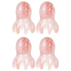 Acrehouse 章魚刮痧頭皮按摩器, 紅色, 4個