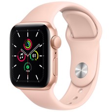 Apple 애플워치 SE, 40mm, GPS, 알루미늄, 골드 / 핑크 샌드 스포츠 밴드