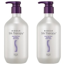 실크테라피 샤인 헤어팩 트리트먼트 화이트 머스크, 500ml, 2개