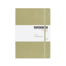 PAPERIDEAS 硬皮筆記本 188頁 172x246毫米 索引頁, 橫線山梔茶, 1本