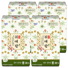 귀애랑 팬티라이너, 롱, 38개입, 4개