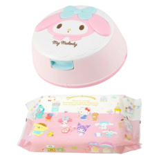 LEC 濕紙巾附盒 MY MELODY 美樂蒂, 1個, 80張