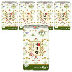 귀애랑 팬티라이너, 롱, 38개입, 5개