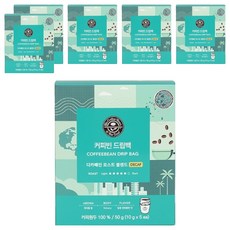 咖啡豆滴袋脫咖啡因烘焙混合物, 10g, 5包, 6盒