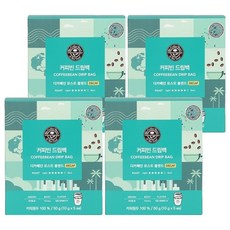 咖啡豆滴袋脫咖啡因烘焙混合物, 10g, 5包, 4盒