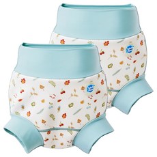 Splash About Happy Nappy 3D加強版-游泳尿布褲 森林小橡果 L 2件, 寶寶游泳必備