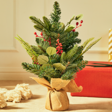 冬季人造漿果盆栽, 紅色, 47cm, 1個