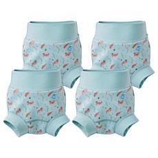 Splash About Happy Nappy 3D加強版 游泳尿布褲 頑皮水獺, L, 4件