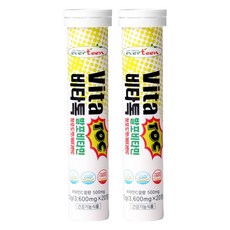 everteen Vita Toc維他命C發泡錠 青葡萄口味, 20錠, 2瓶