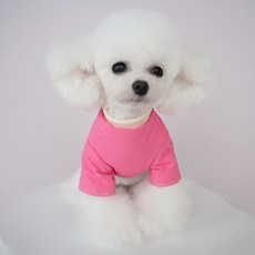 퍼피드림 강아지 기모안감 캔디팝 패딩점퍼 00130, 핑크, 1개