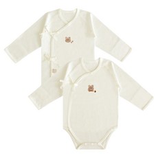 BABY&I 嬰幼兒刺繡夏季新生兒肚衣套裝 2件組