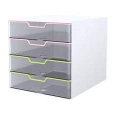 kapamax Deco 透明文件櫃, 4層, 混合色