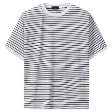 Raymon 男女通用防皺半寬鬆ST短袖T恤, 白色