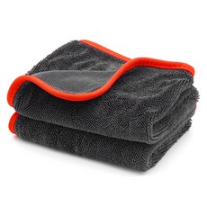 ACEPEED 洗車乾燥巾 40 x 60 cm, 灰色 + 紅色邊框, 2個