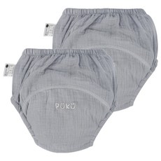 PUKU 藍色企鵝 雲感波浪學習褲 岩灰 2件 XL(110cm) 柔軟透氣 寶寶如廁訓練必備