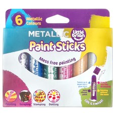 Little Brian 可洗式無毒水彩棒 金屬色, 6色, 154g