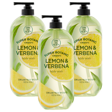 온더바디 수퍼보타닉 바디워시 레몬 앤 버베나향, 900g, 3개