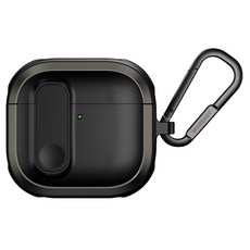 MAGEASY Odyssey with Wrist Strap 抗衝擊磁扣手繩耳機殼 Airpods 4, 單一商品, 1個, 金屬黑