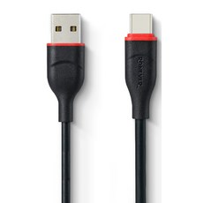 RONEVER Type_C TPE 充電傳輸線 VPC161-30, 300cm, 黑色, 1條