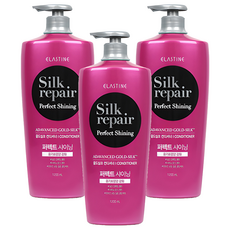 엘라스틴 실크 리페어 퍼펙트 샤이닝 골드 실크 컨디셔너, 1.2L, 3개