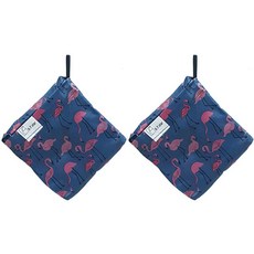 라페조 폴딩 시장가방 휴대용 에코백 NO.17-2 홍학 네이비, 2개입