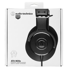 audio-technica 鐵三角 Wired 耳罩式 耳機 封閉式 黑色 監聽 ATH-M20x 原廠保固