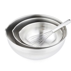 Reborn.J 304不銹鋼稱量攪拌碗3件套, 單色