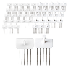 KOKKOPIN 壁紙針直3p+U型3p套裝, 白色, 8組