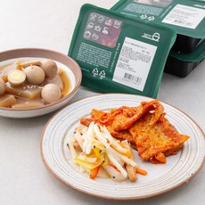 테이스티나인 매콤 어묵볶음 100g + 곤약 매추리알 장조림 180g + 포슬포슬 감자채볶음 100g, 1세트