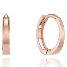 Lloyd 女款 18K 基本款 Crescendo 黃金易扣式環狀耳環