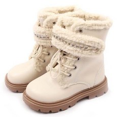 Luluche 女童鏈條馬汀毛絨長靴 BW069