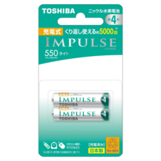 TOSHIBA 東芝 4號低自放電鎳氫充電電池 輕量版 TNH-4LE 2P, 2顆, 1組