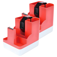 ABEL 力大牌 筆筒膠帶台 TD200, 紅色, 2個