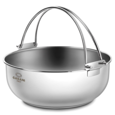 CASANI 電磁爐適用Bollire系列不鏽鋼手提火鍋湯鍋, 單色, 24cm