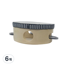 메이크그레이트 가벼운 탬버린 15cm, 베이지, 6개