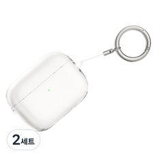 CLOVER9 Clover Jelly TPU 保護殼 + 登山扣環組 AirPods Pro 2 / Pro, 2套, 透明(保護殼)