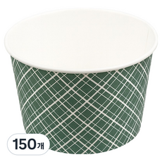 이로울생활 원형 인쇄 종이그릇 그린 850ml, 150개, 1개입