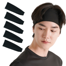 OWENY 運動涼感髮帶, 黑色, 5個