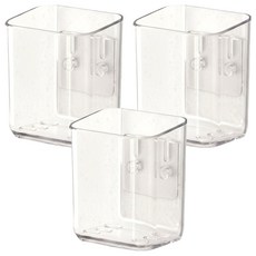 透明壁掛置物架 高款 小, 透明色, 3個