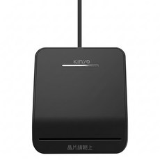 Kinyo 晶片讀卡機 1.6m, KCR-6155, 黑色, 1個