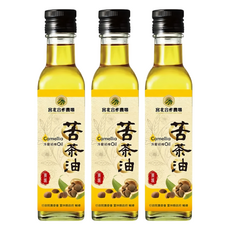 宮北合作農場 冷壓初榨苦茶油 250ml-台灣在地嚴選、玻璃瓶裝, 3瓶