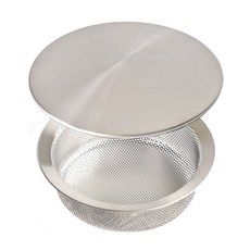 natureahn 304不鏽鋼水槽排水口全覆蓋蓋子 + 脫水機兼容排水口濾網套組, 1套, 單一顏色