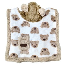 寵物披風睡袍保暖披肩斗篷 柔軟舒適, S, 咖啡熊熊, 1個