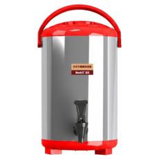 WORTH IT 渥思 日式不鏽鋼保溫茶桶 10L 台灣製, 櫻桃紅, 1桶