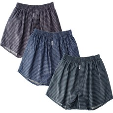 DOSSY 男款40支棉格紋四角內褲 T07 3入
