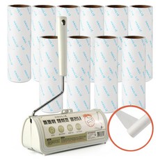 HAULIZ 斜撕式黏毛清潔滾筒+盒子+滾筒替換芯 10入組, 1組