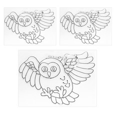 AMOS 阿摩司 壓克力模型版 M2 貓頭鷹, 3個